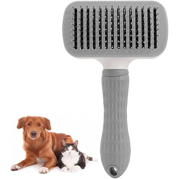 Pet Grooming Brushes, Self-Cleaning Slicker Brush for Dogs and Cats