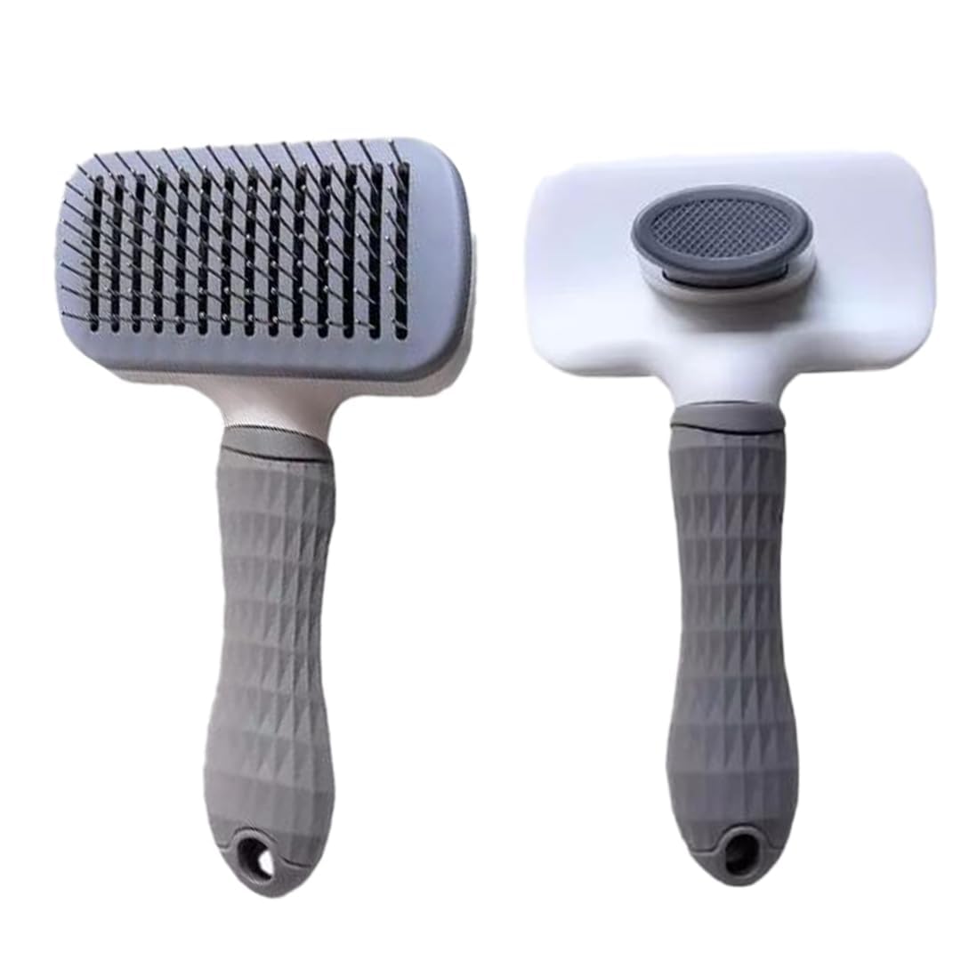 Pet Grooming Brushes, Self-Cleaning Slicker Brush for Dogs and Cats