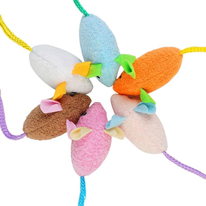 Cat Toy - 6 Pieces Mouse Plush Toys, Realistic Cute Kitten Mice Filled With Catnip