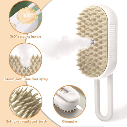 3 In 1 Electric Pet Steam Brush - Petsberg®