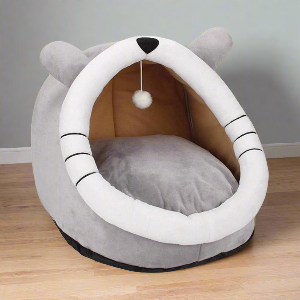 Cat Cave Bed with Hanging Toy