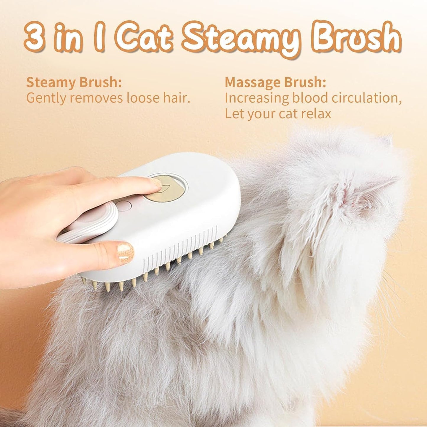 3 In 1 Electric Pet Steam Brush - Petsberg®