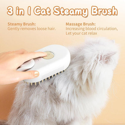 3 In 1 Electric Pet Steam Brush - Petsberg®