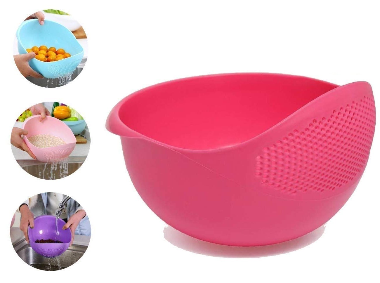 Plastic Heavy Rice Bowl Strainer/Colander - CDesk Dropship