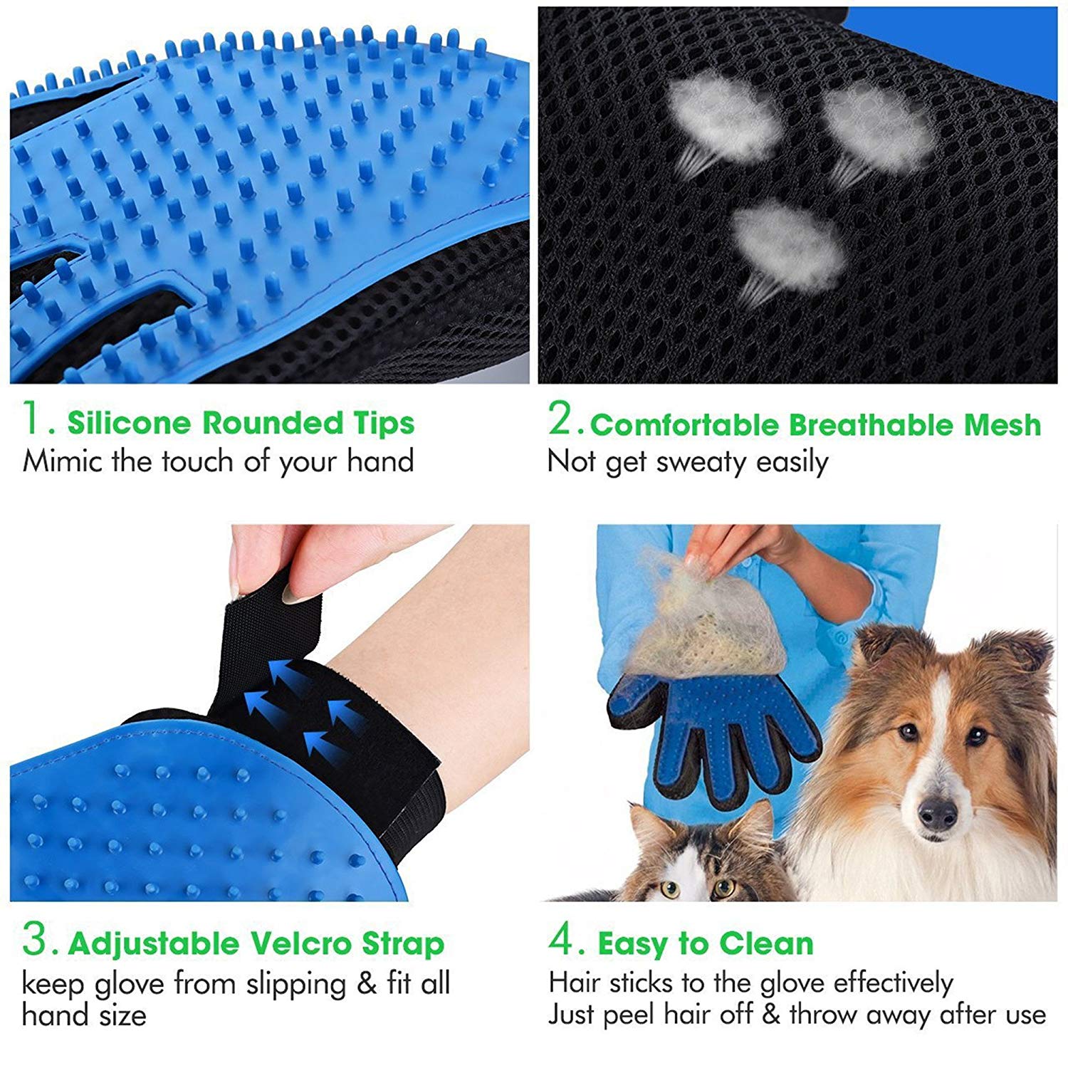 Pet Grooming Gloves - CDesk Dropship