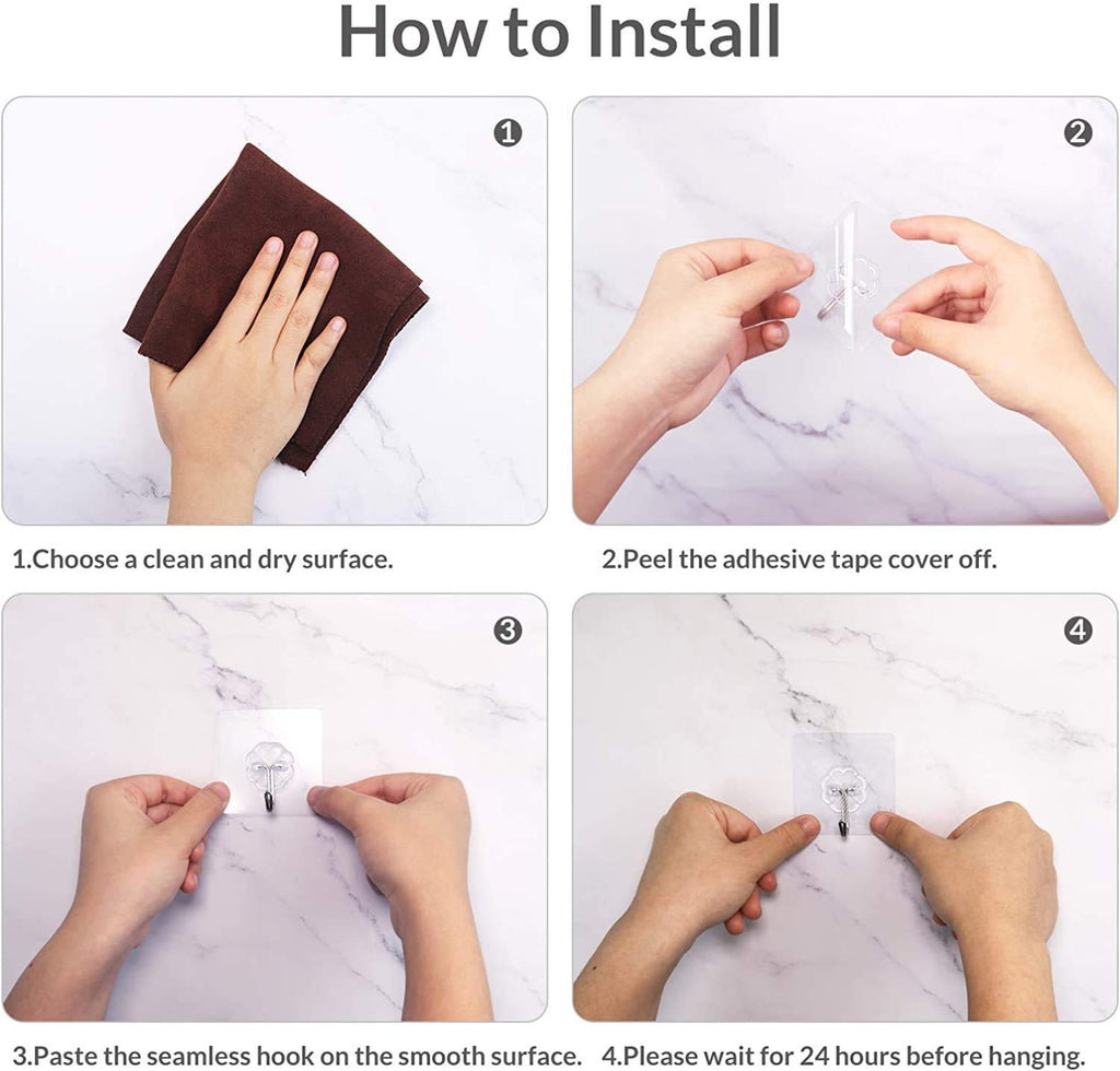 Adhesive Wall Sticky Hooks - CDesk Dropship