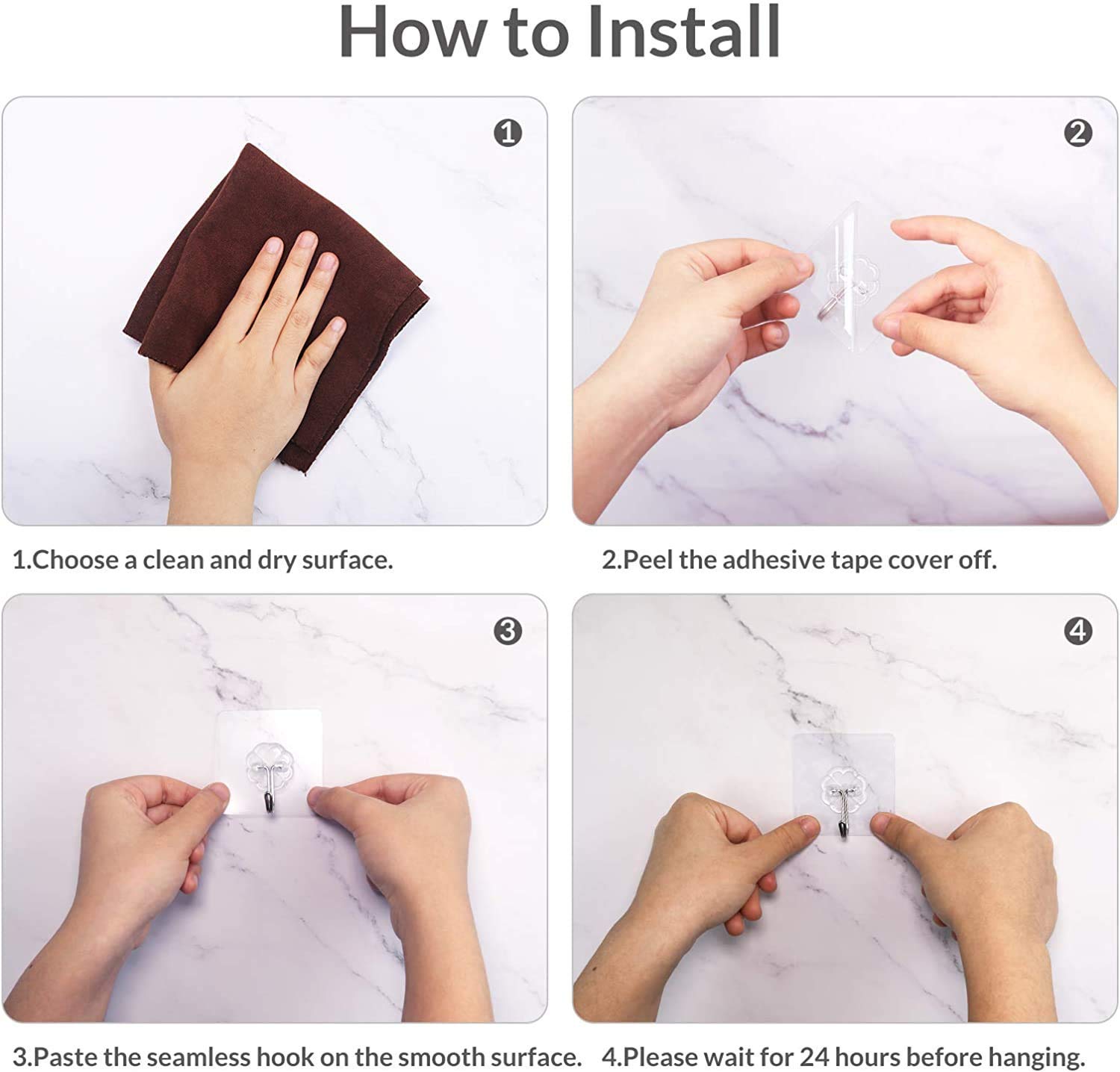 Adhesive Wall Sticky Hooks - CDesk Dropship