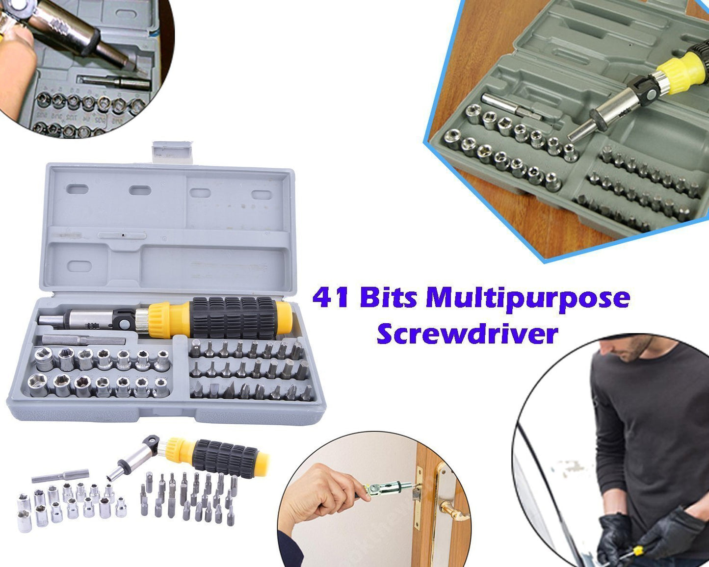 Socket and Screwdriver Tool Kit Accessories (41 pcs) - CDesk Dropship