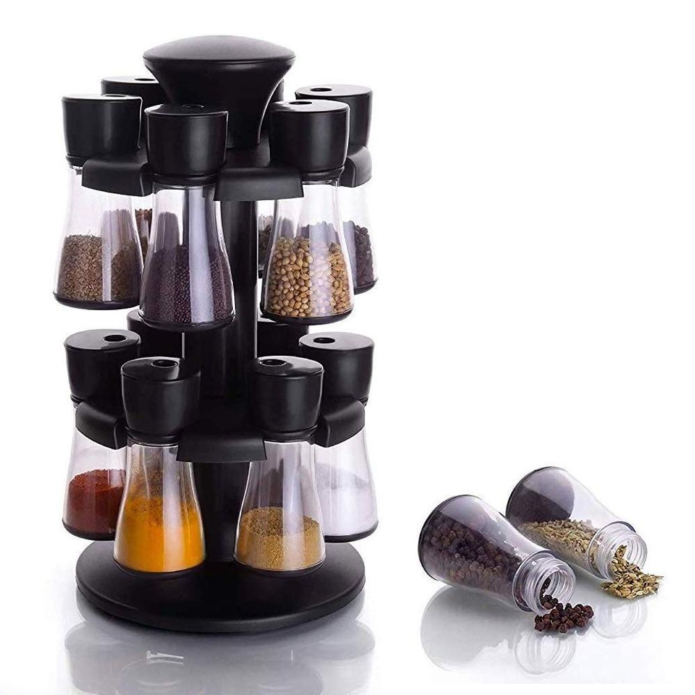 Revolving Plastic Spice Rack Masala Organiser (12 pcs ) - CDesk Dropship