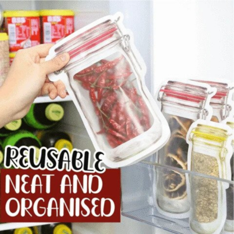 Jar Shape Pouch With Zipper [ Set of 3 - Different Sizes ] - CDesk Dropship