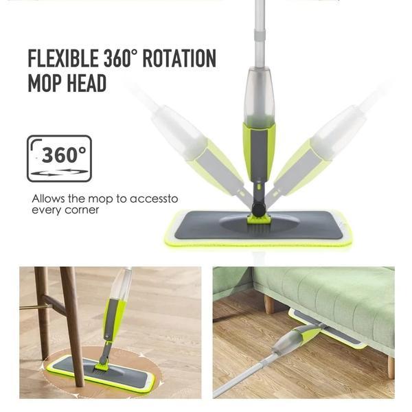 SMART 360 Degree Healthy Spray Mop With Removable Washable Cleaning Pad - CDesk Dropship